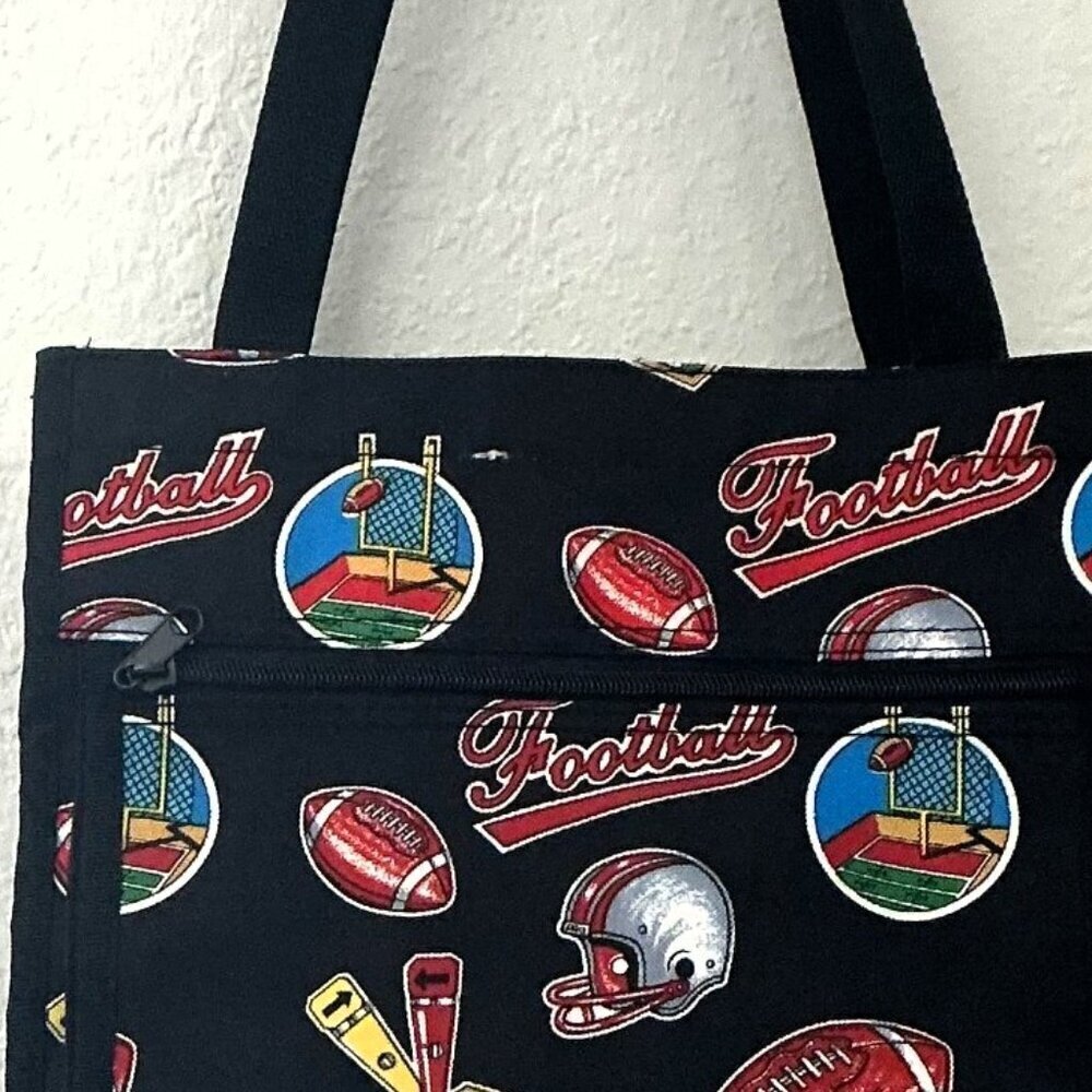 Vintage-Style Football Canvas Tote Bag - Picture 16 of 16